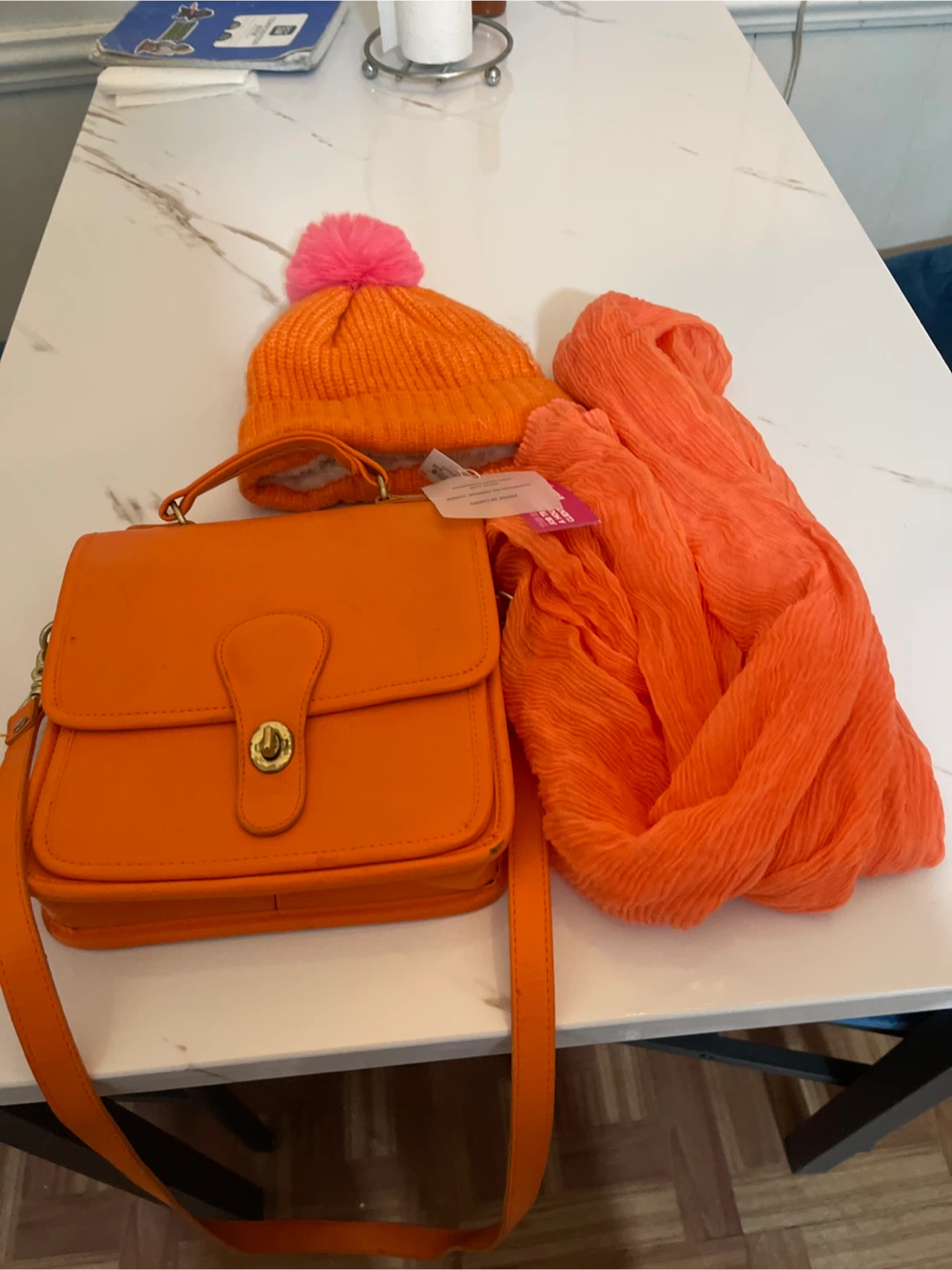 Coach Orange Leather Satchel Bag - photo 2
