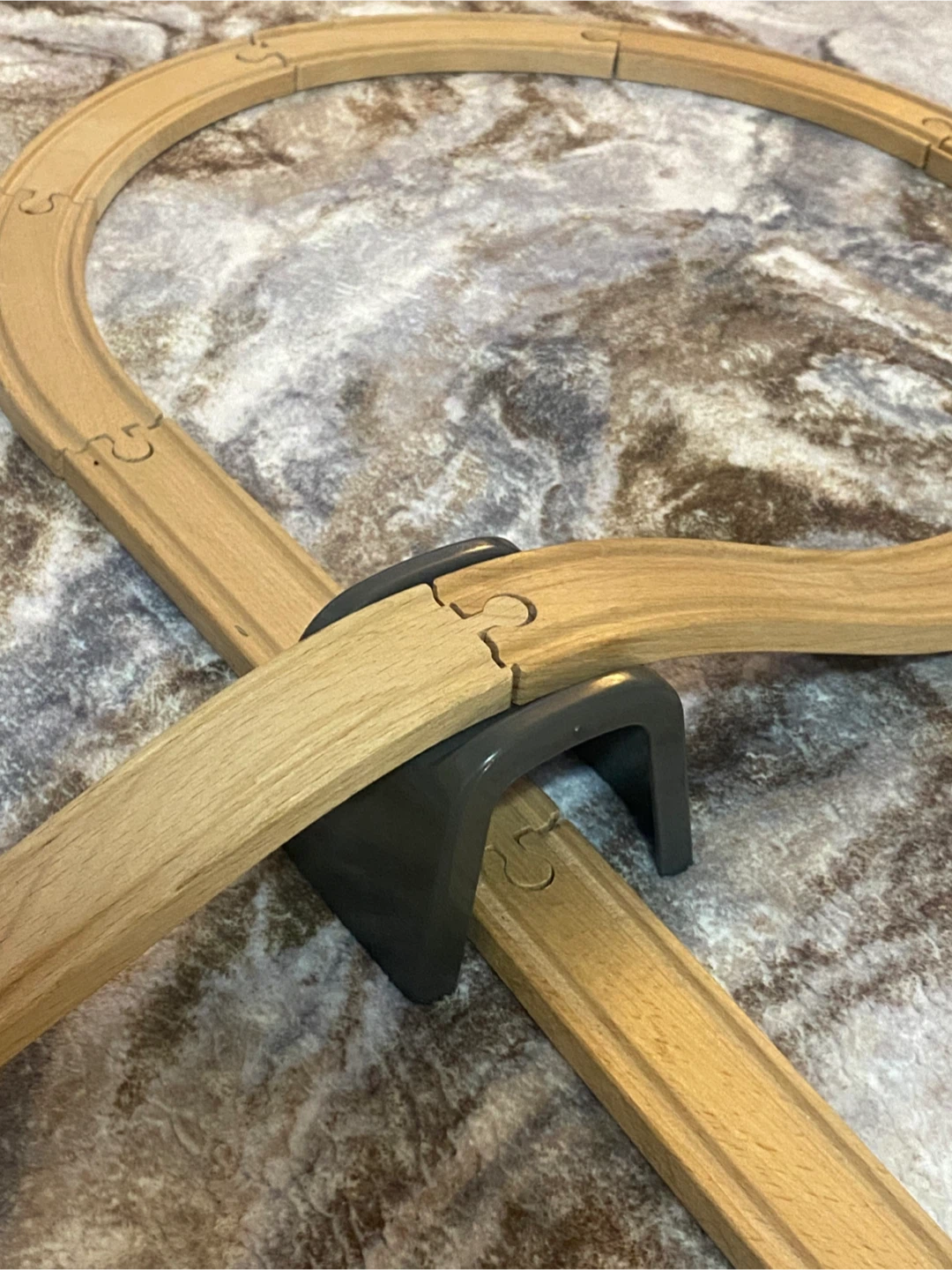 Wooden Train Set with Tracks & Bridge - photo 5