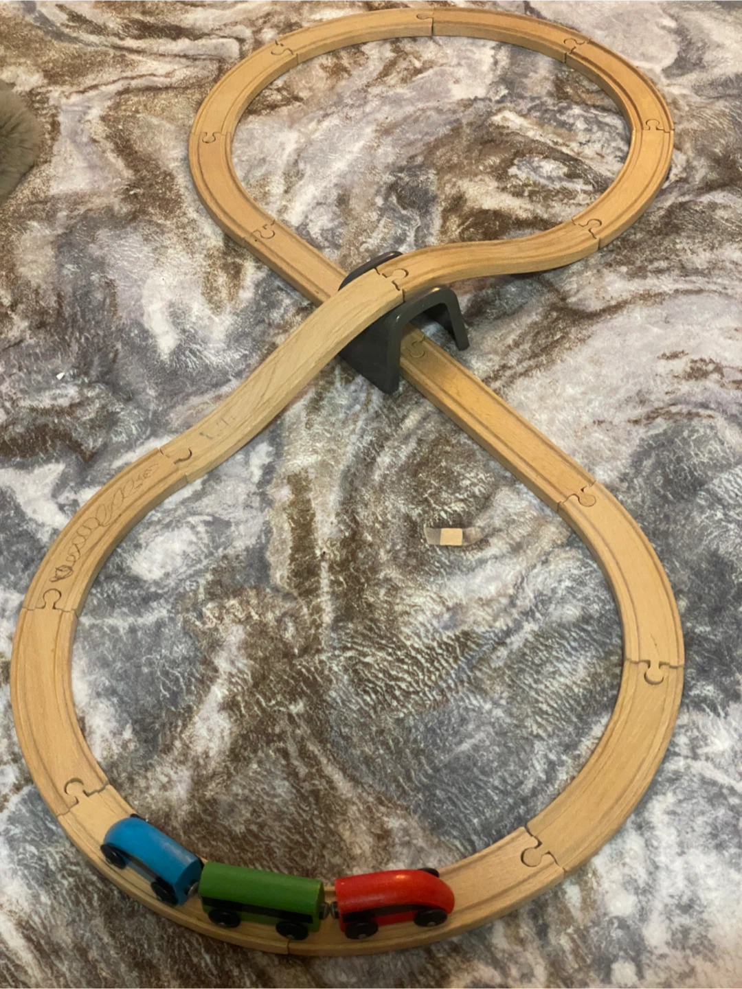 Wooden Train Set with Tracks & Bridge - photo 3
