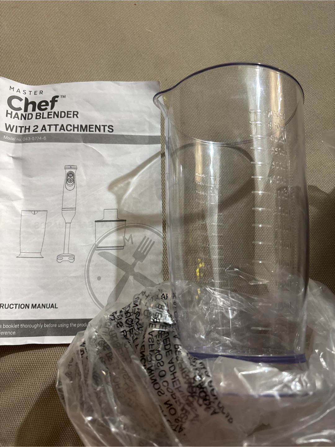 Master Chef Hand Blender with 2 Attachments - New - photo 3