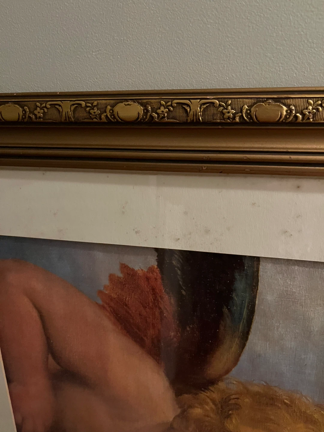 Vintage Framed Cherubs Print - 45x28.5 inches - photo 4