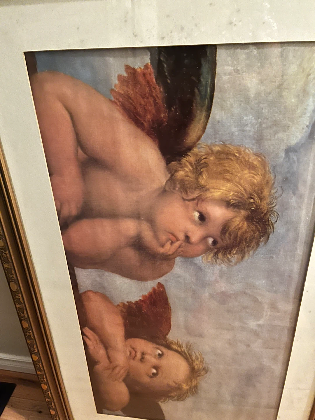Vintage Framed Cherubs Print - 45x28.5 inches - photo 3