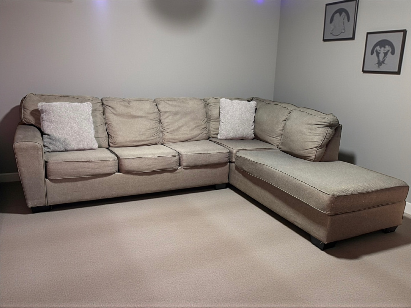 Taupe Sectional sofa
