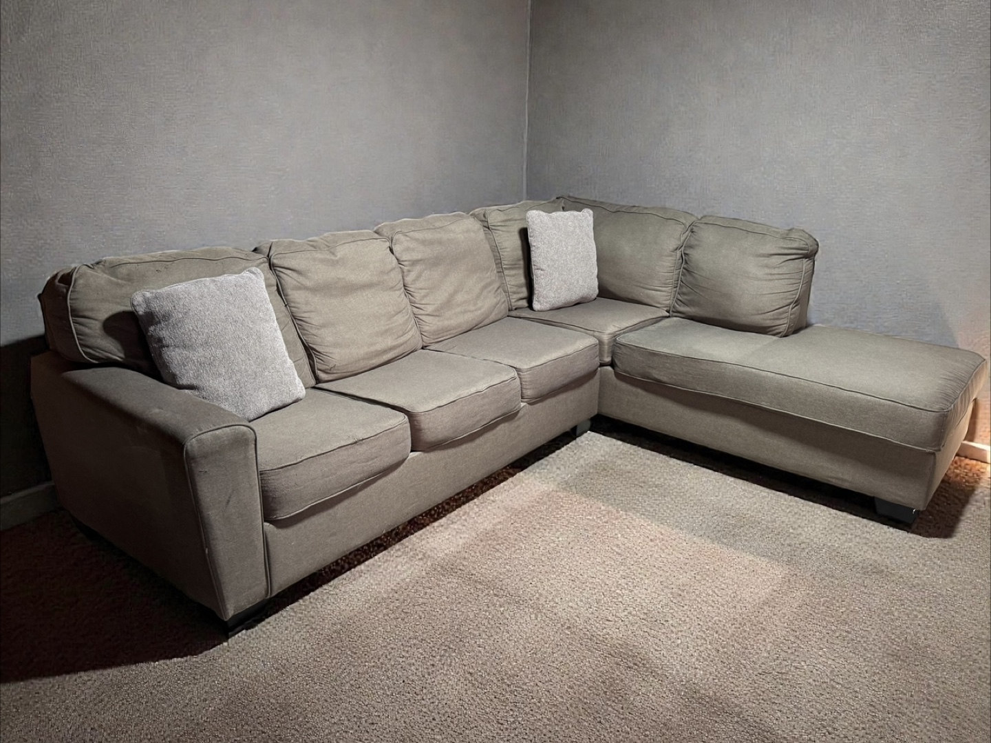 Taupe Sectional sofa - photo 2