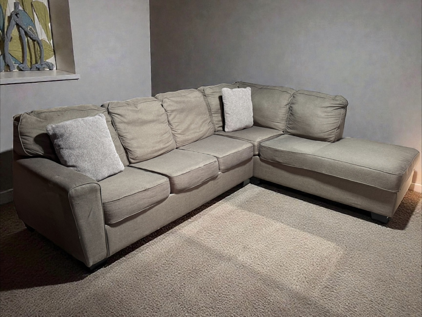 Taupe Sectional sofa - photo 5