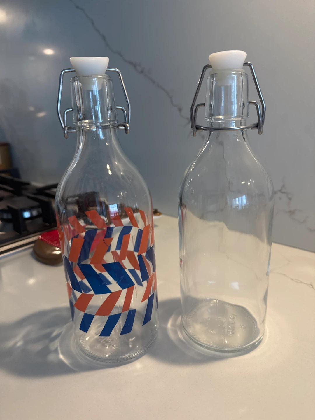 Two Glass Swing Top Bottles