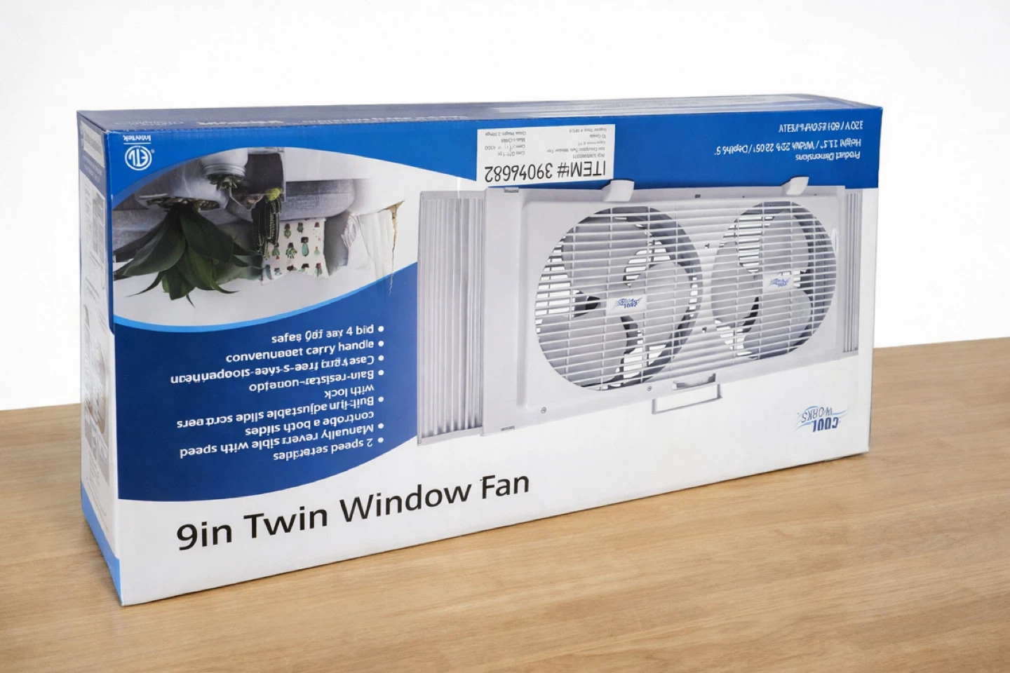Cool Works 9in Twin Window Fan