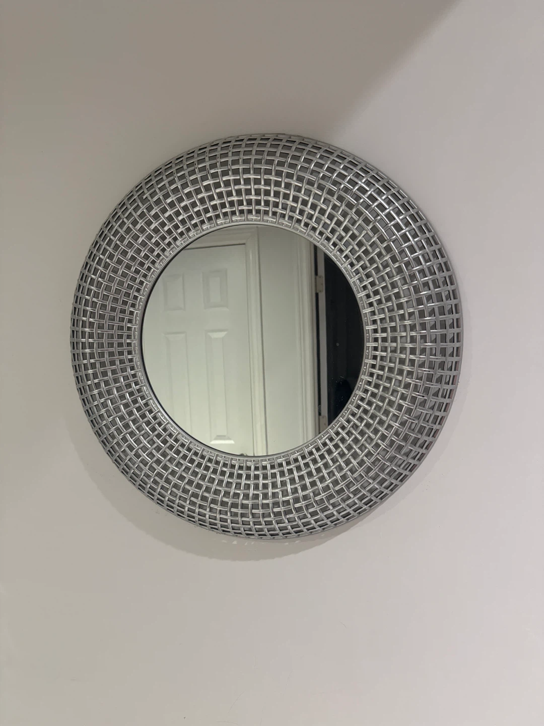 Silver Round Wall Mirror