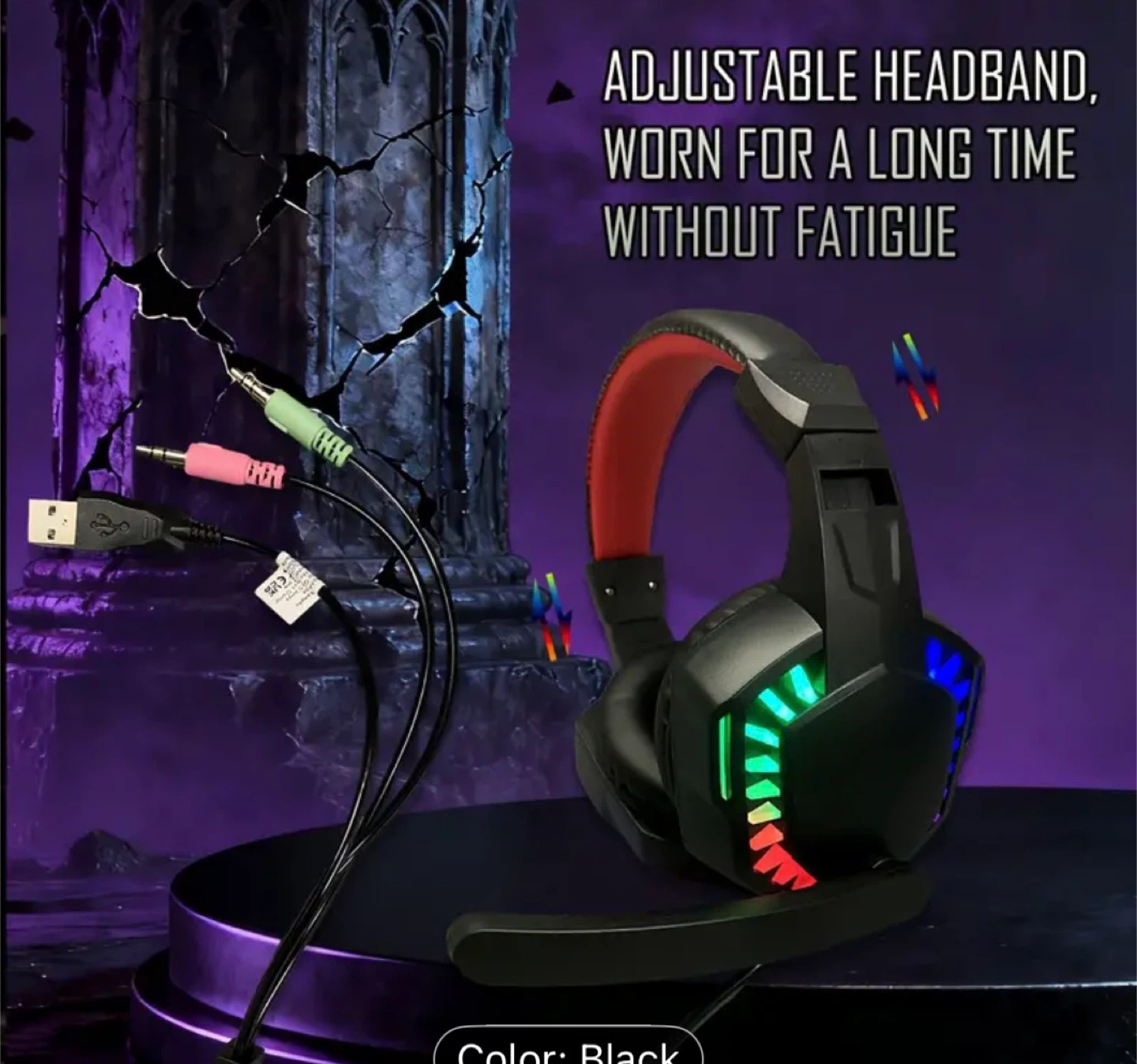 A66 Gaming Wired Headset - Black