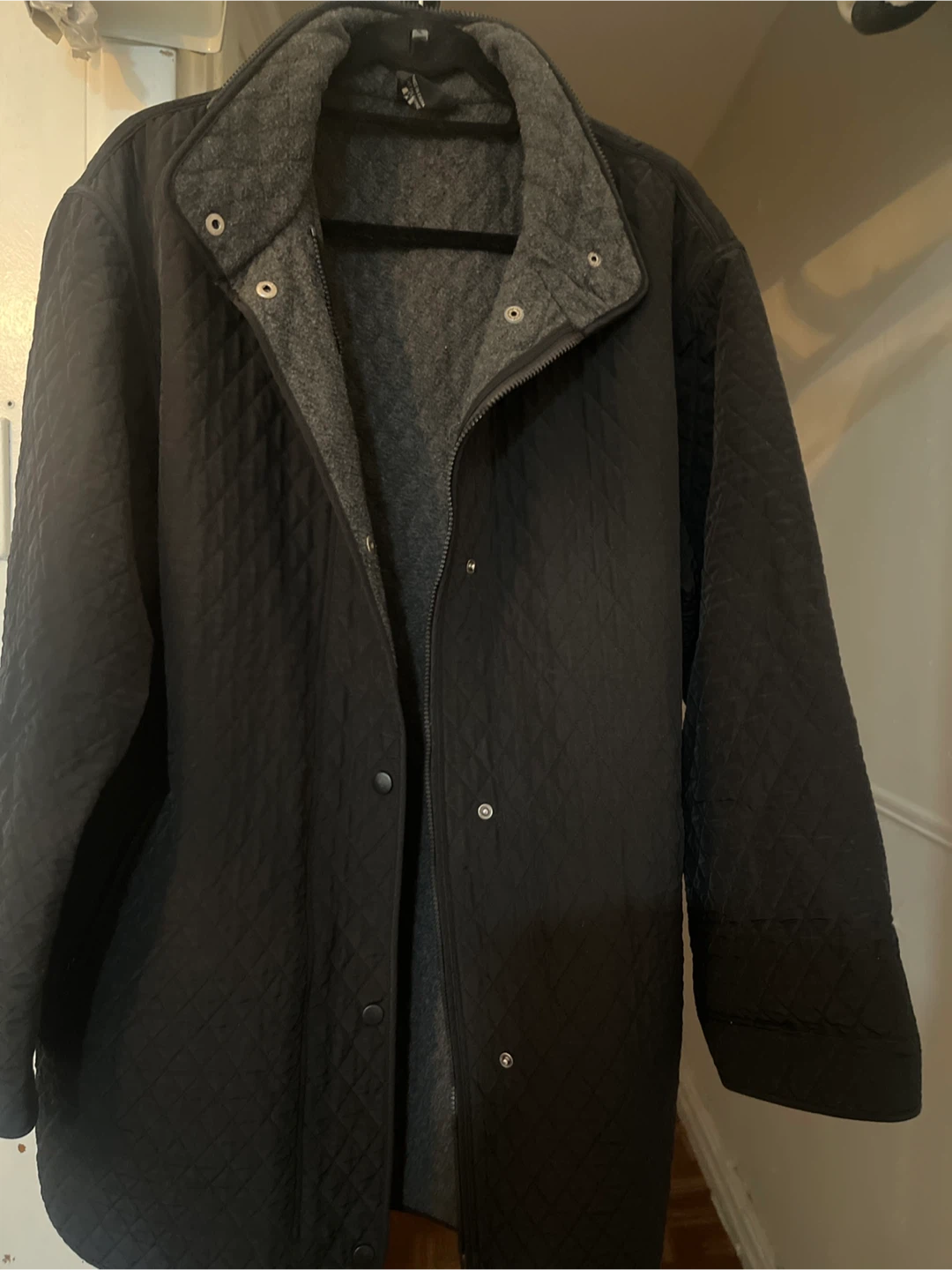 Hilary Radley Black Quilted Jacket - Size M