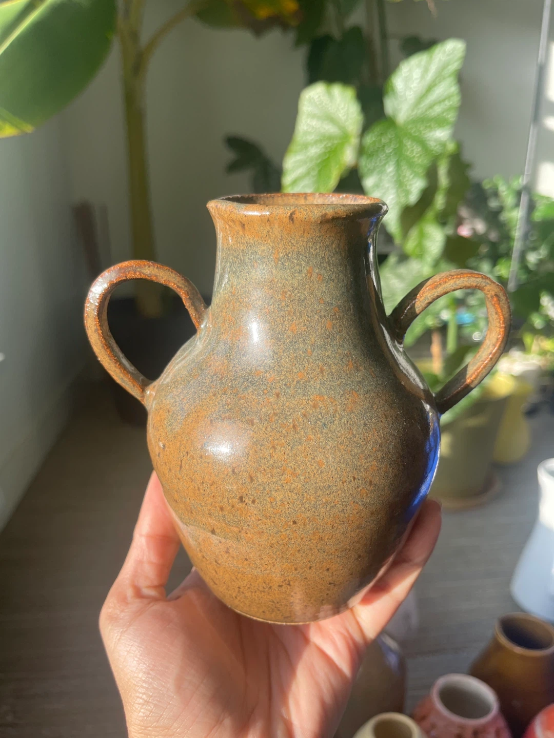 Vintage Ceramic Vase with Persian-style Handles
