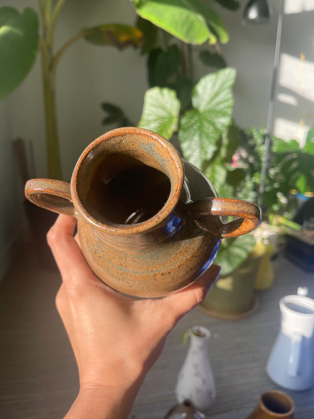 Vintage Ceramic Vase with Persian-style Handles - photo 4