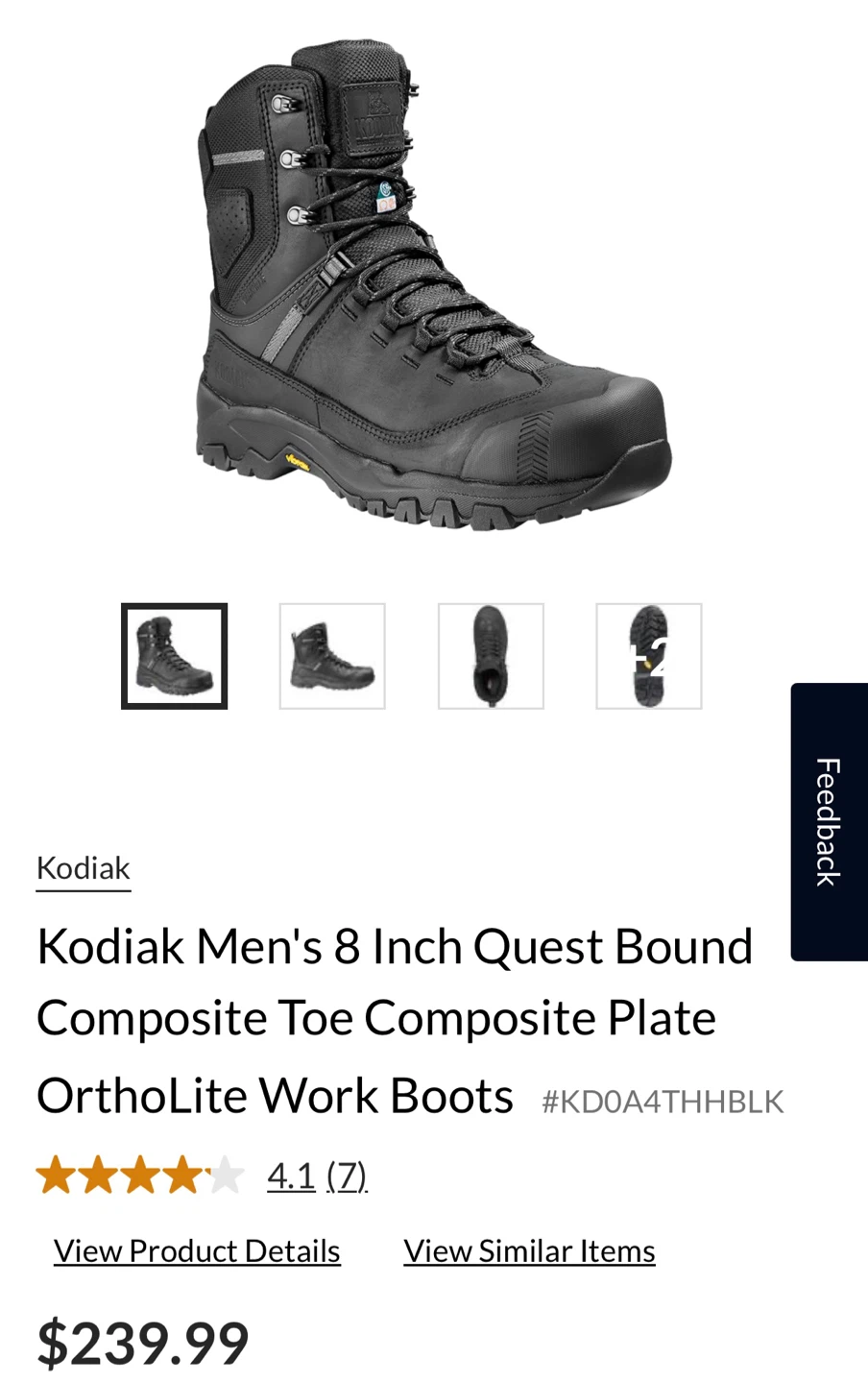 Kodiak Men's Quest Bound 8" Work Boots - Size 11 - photo 4