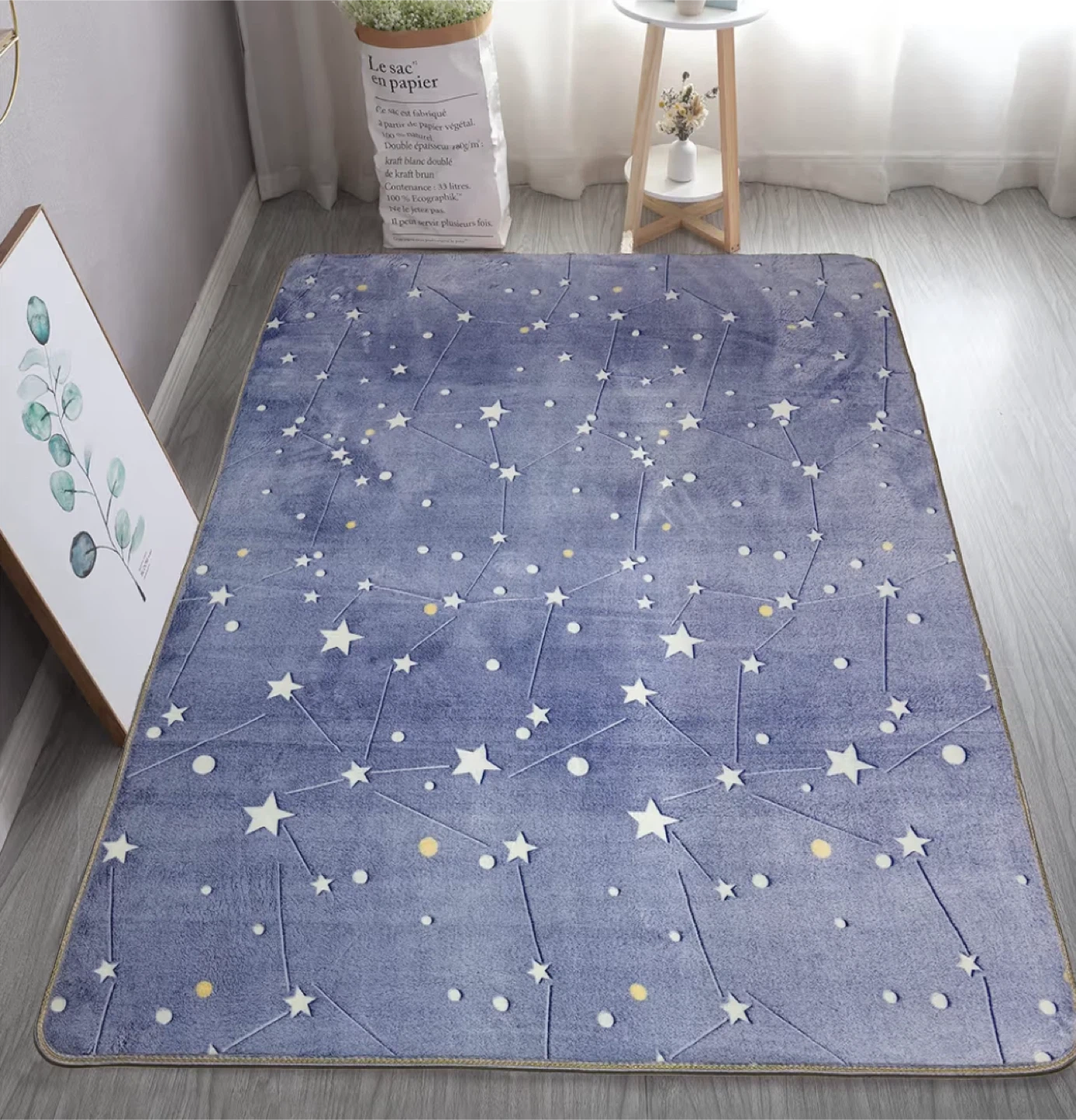 Sealed. Brand new. Luminous Area Rug Glow in The Dar