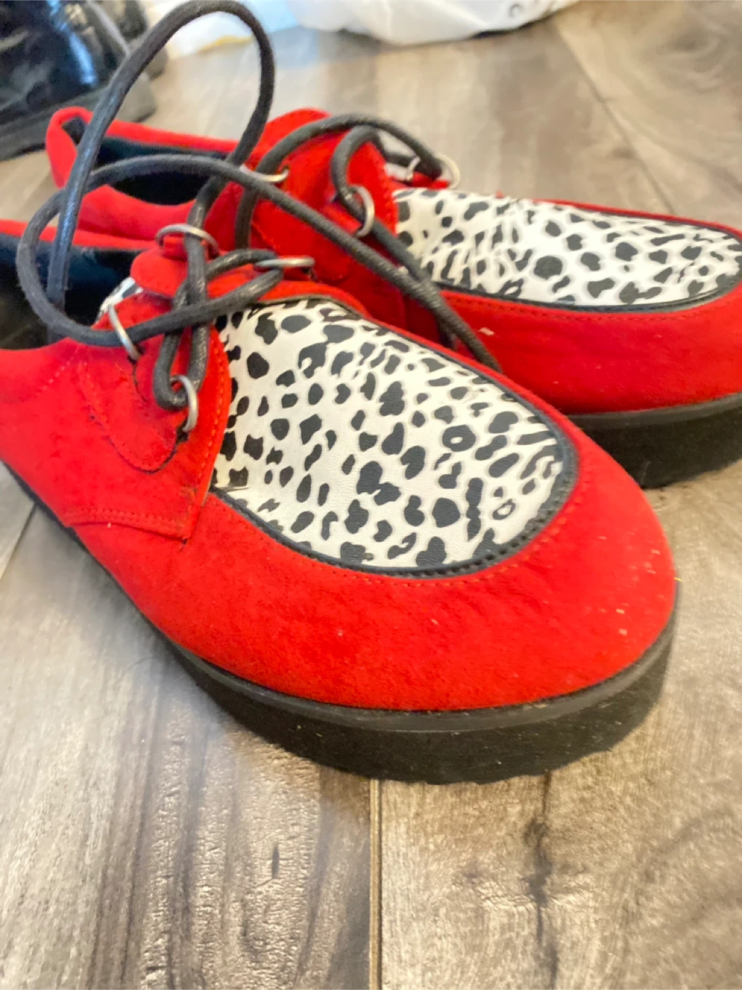 Red & Leopard Print Oxfords - photo 4