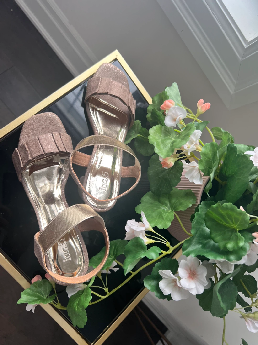 Inc.5 Chikoo and Gold shine Heels