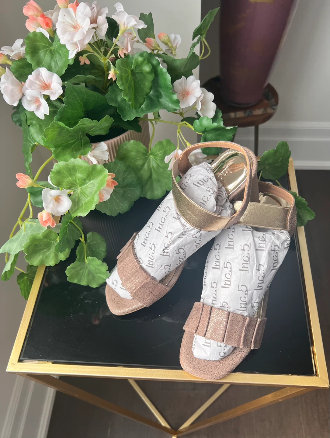 Inc.5 Chikoo and Gold shine Heels - photo 3