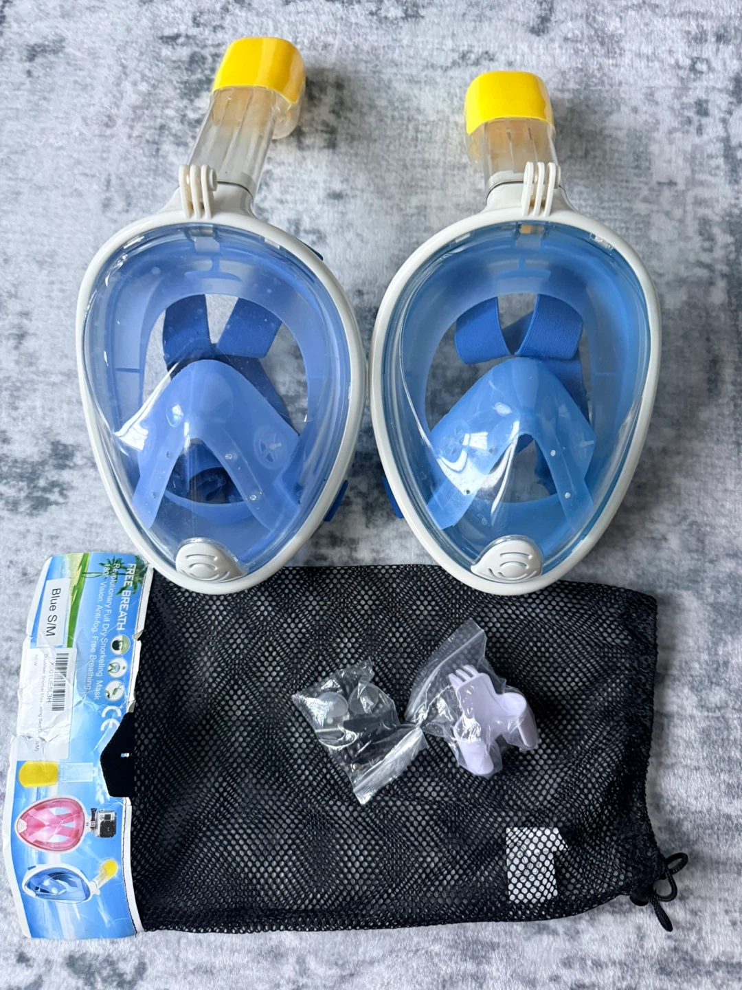 2 Full Face Snorkel Mask - Blue, Size SM - photo 2
