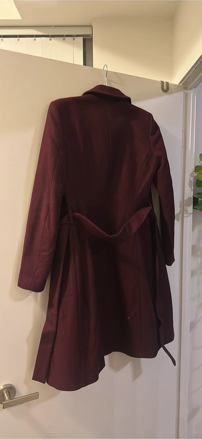 Ted Baker Langley Burgundy Coat - Size 2 - photo 3