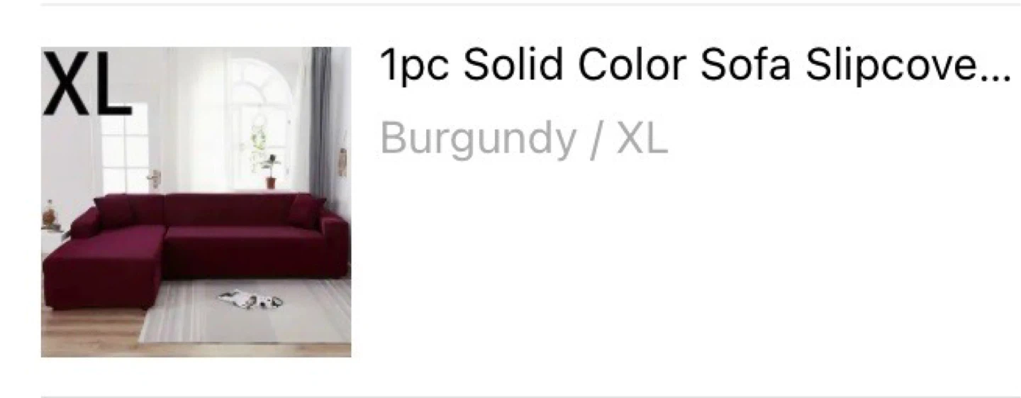 Burgundy Sofa Slipcover - XL Size - photo 2