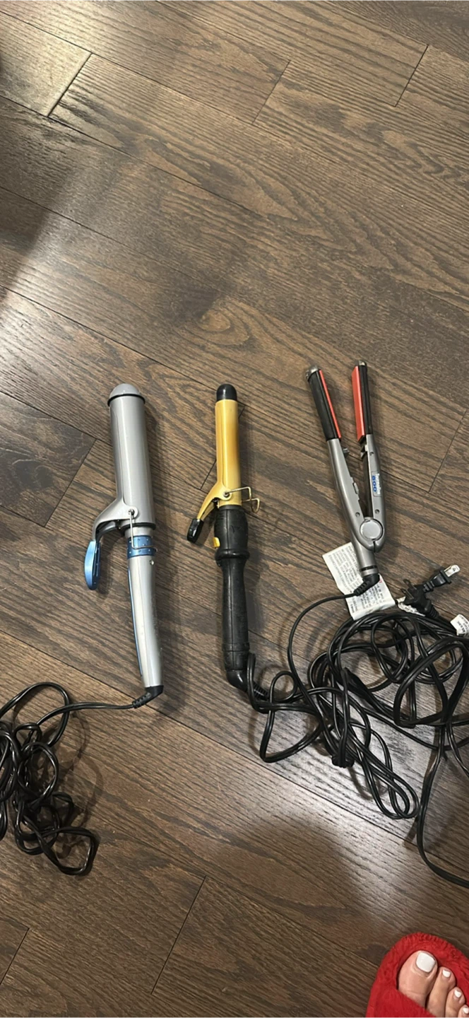 Hair Styling Tools: Curling Iron & Flat Iron Set