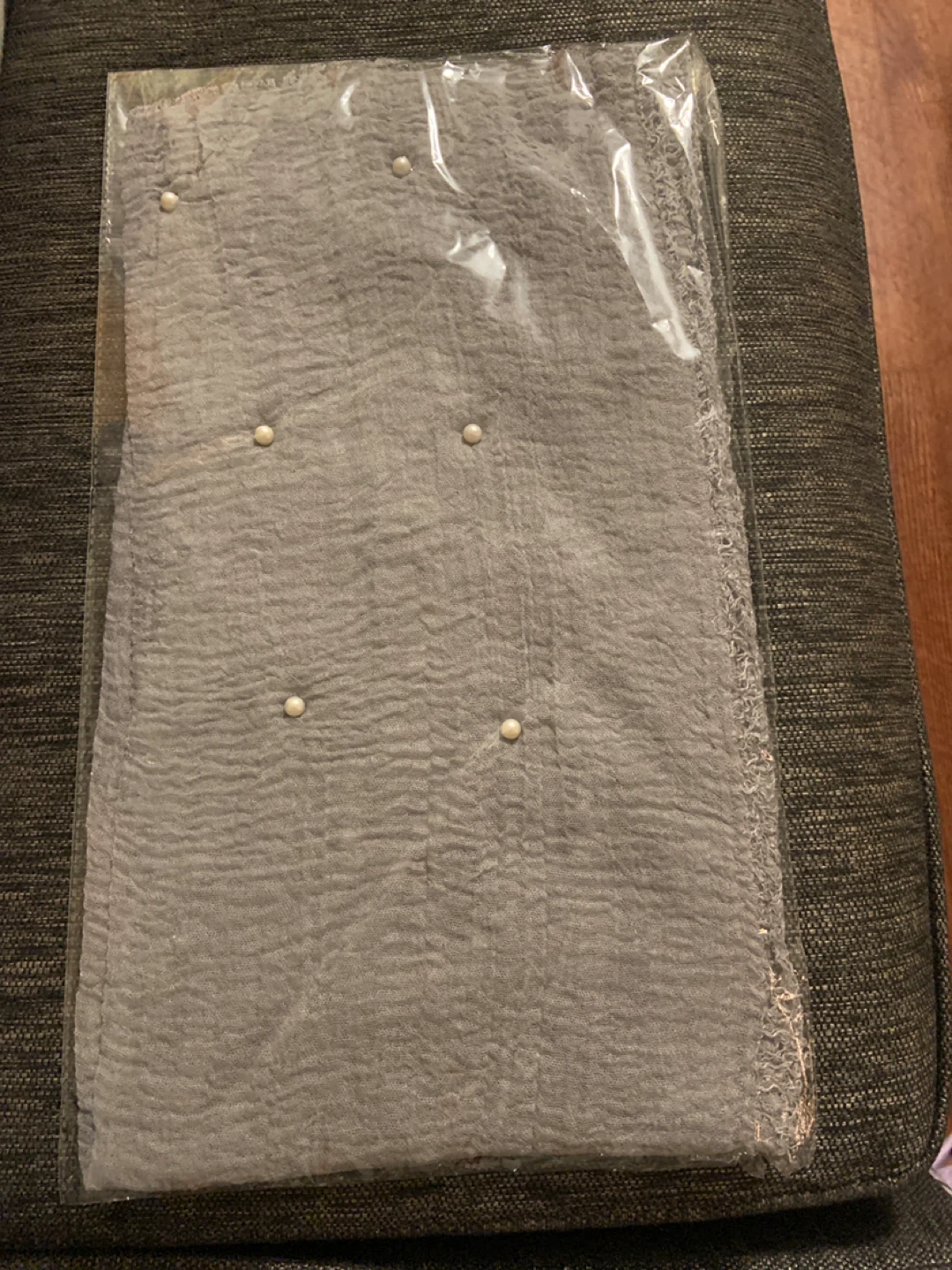 Grey Hijab/Shawl/Scarf with Pearls - photo 2