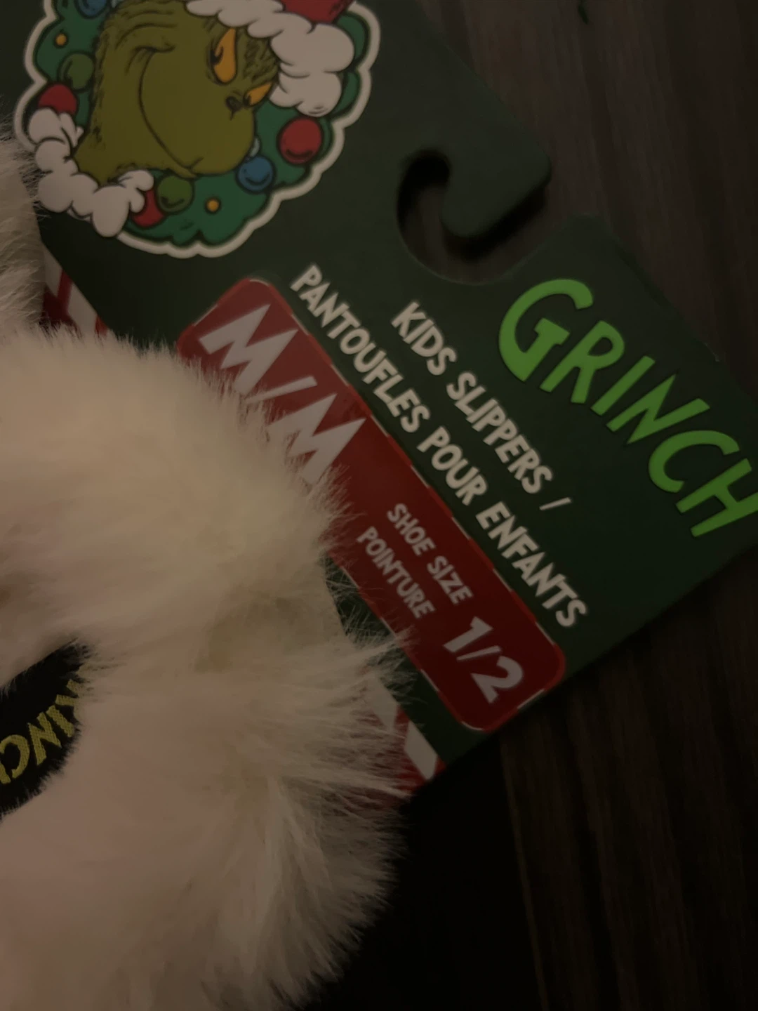 Grinch Kids Slippers Size 1/2 - photo 2
