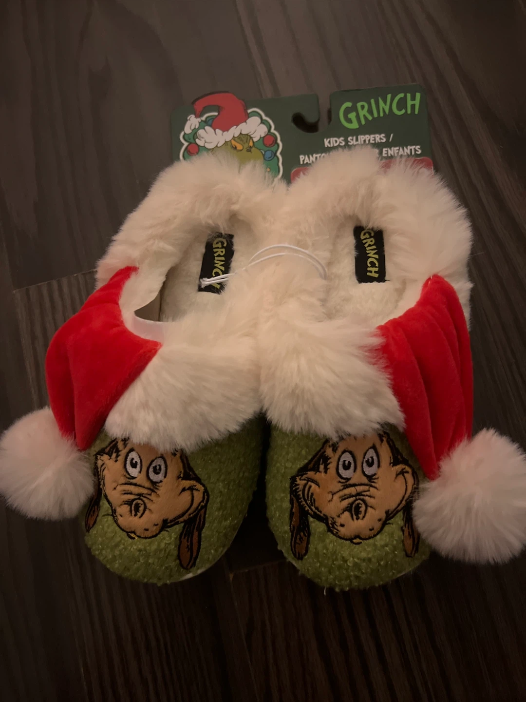 Grinch Kids Slippers Size 1/2