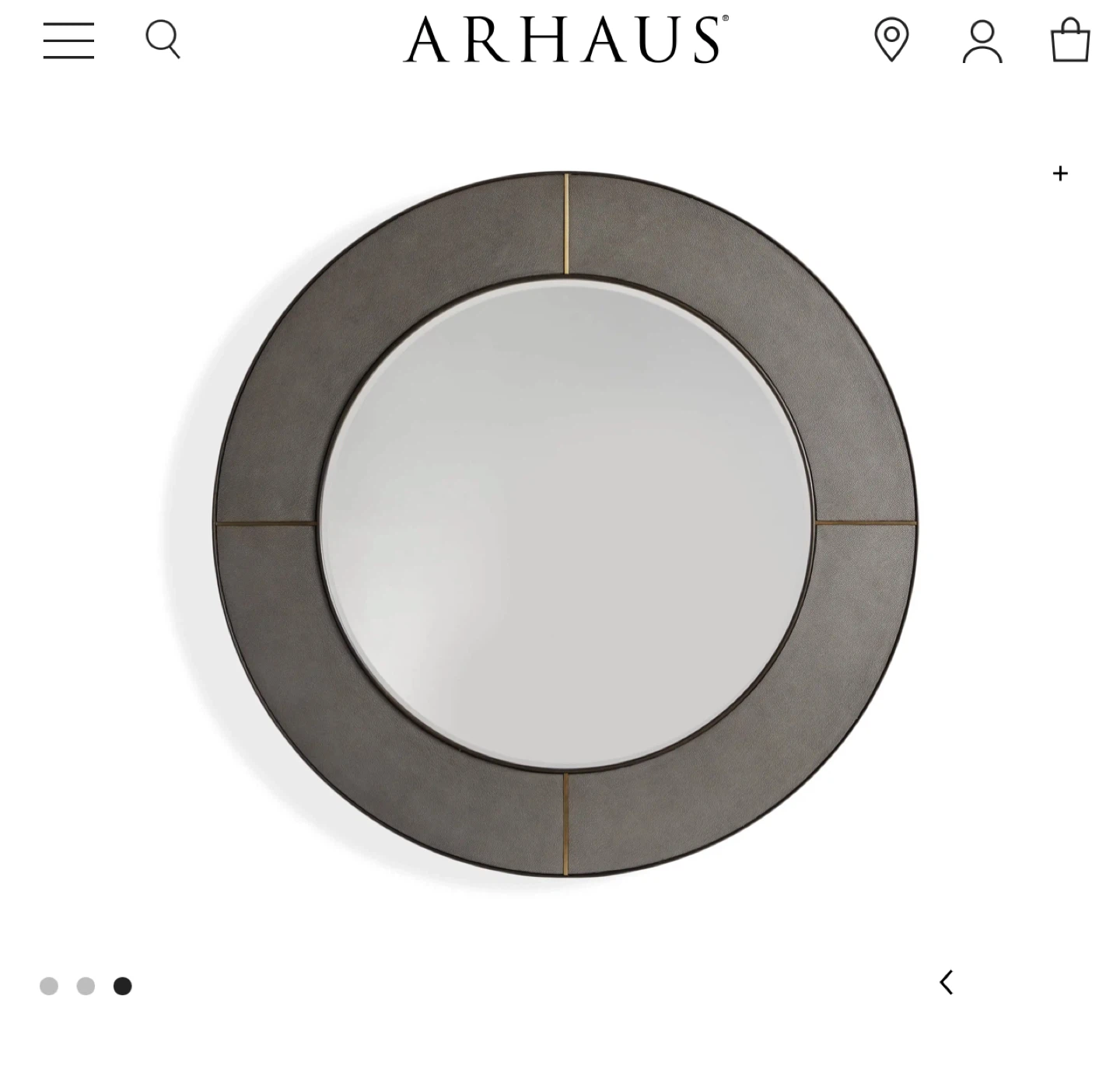 Arhaus Malone Round Wall Mirror - Sparrow Finish