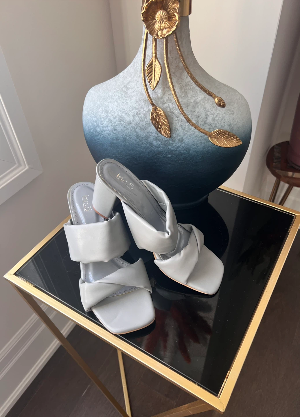 Inc.5 greyish blue Twisted Strap Mules - Size 38 - photo 2