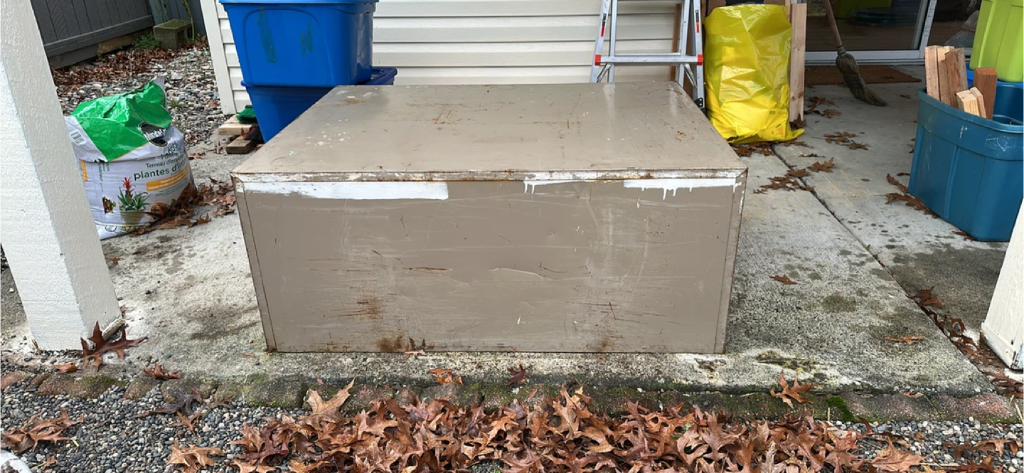 Vintage Metal Flat File Cabinet - photo 4