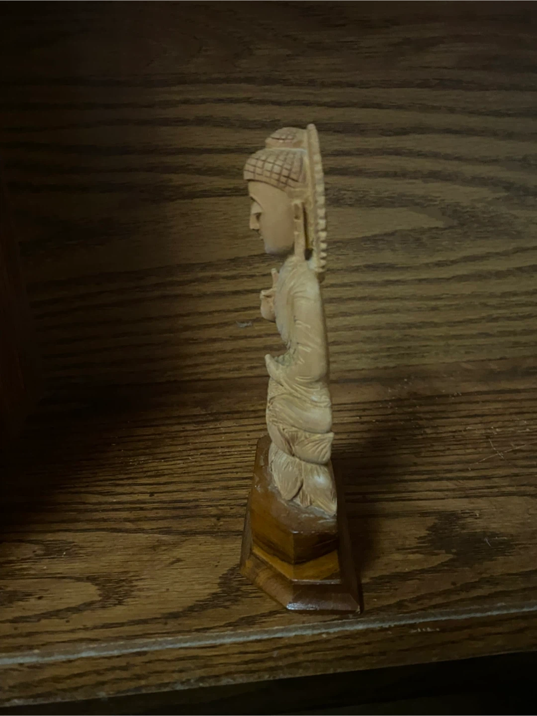 Kadam wood hand carven Buddha Statue - photo 2