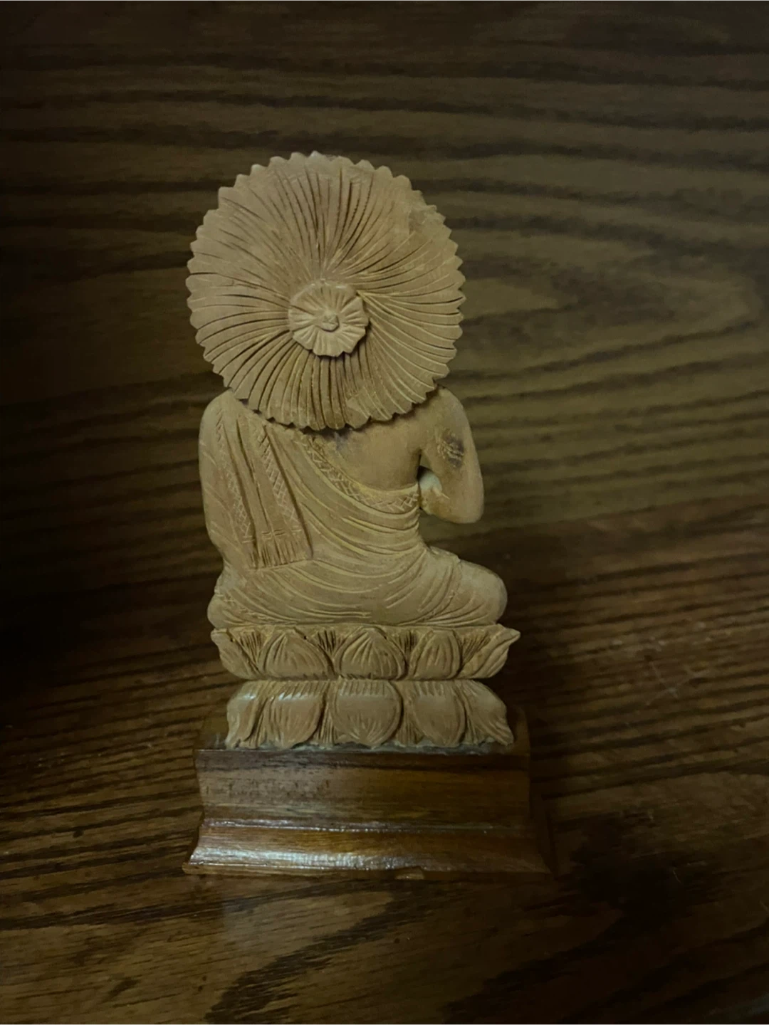 Kadam wood hand carven Buddha Statue - photo 3