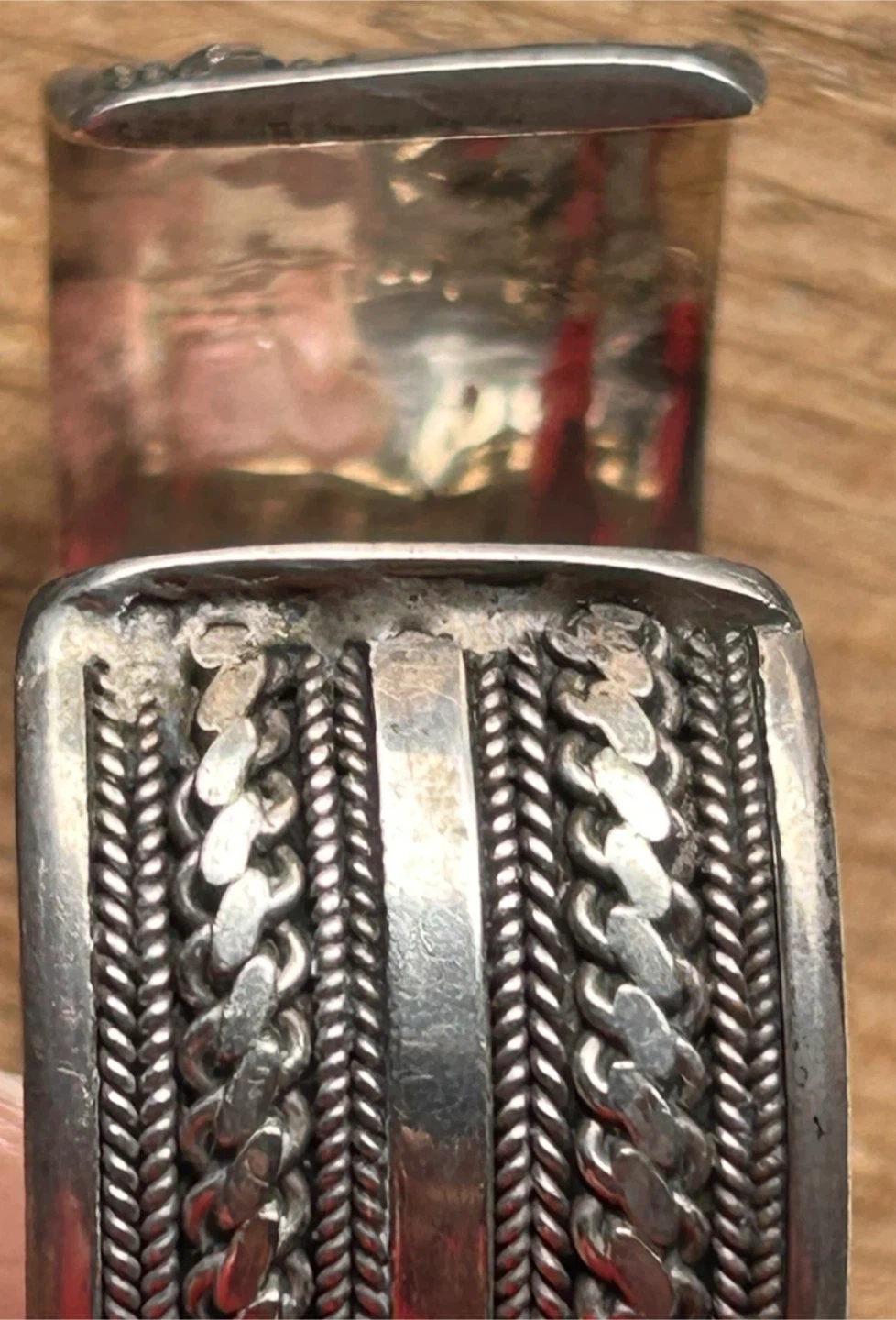 $160 Sterling silver cuff bracelet  wide jewellery 51 grams - photo 5