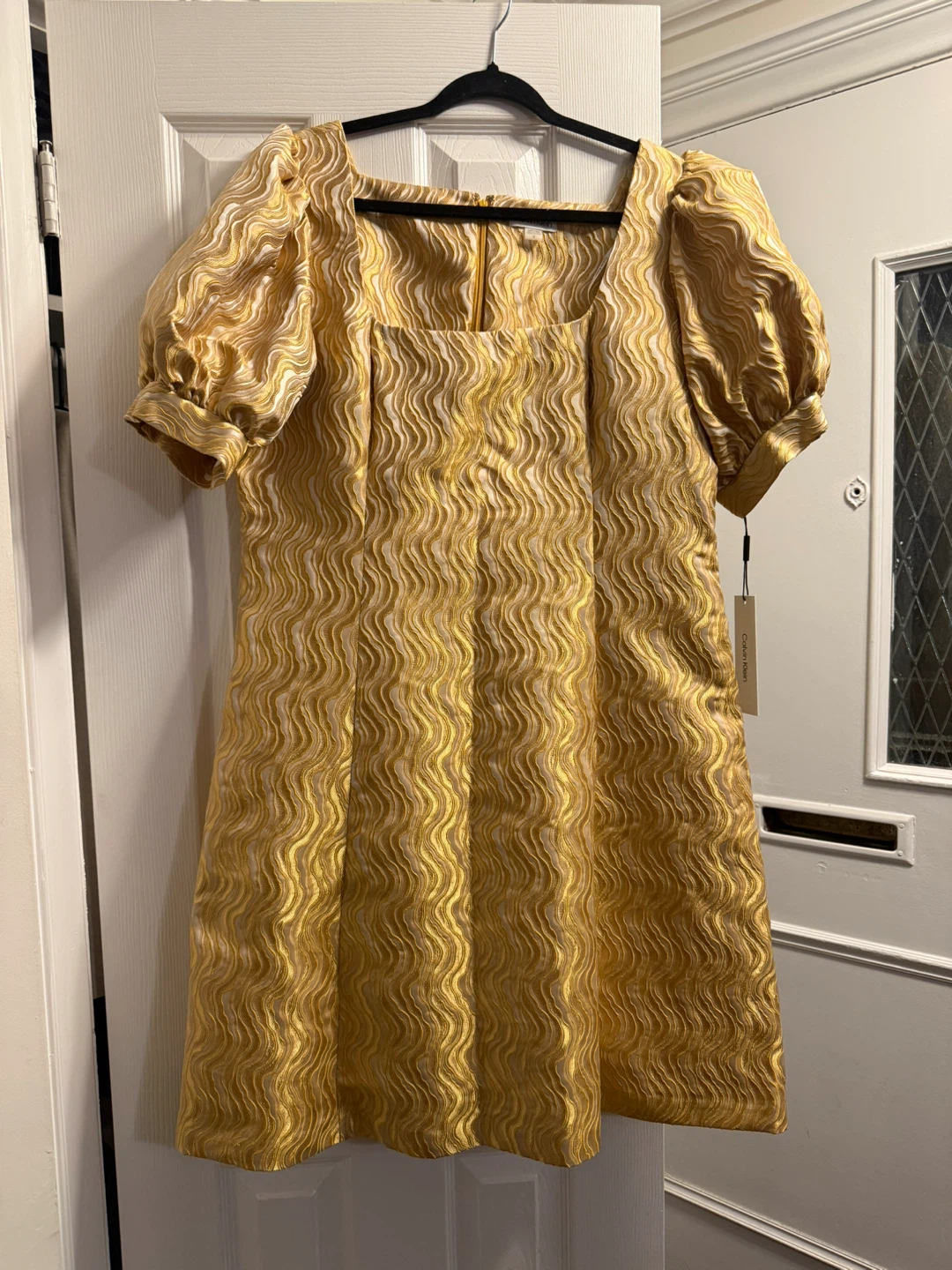 Calvin Klein Gold Dress - Size 16