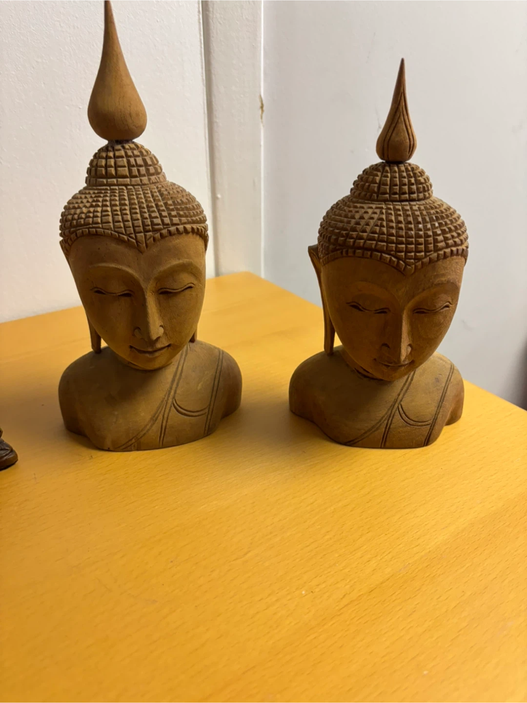 Intricate hand carven Sukhothai Buddha Statue - Set of Two