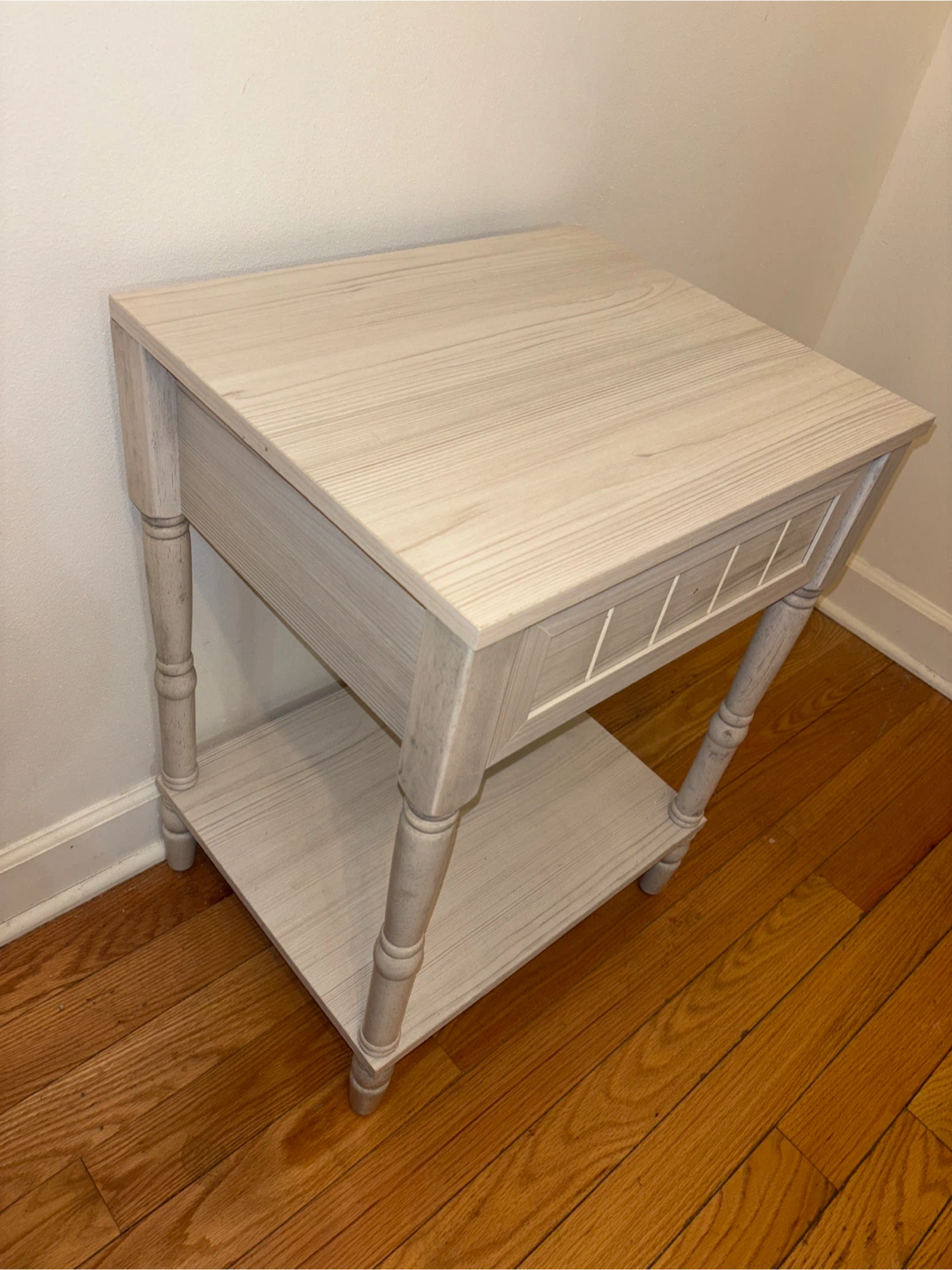 Nice wood nightstand needs a back panel and knob.  has parts - photo 2