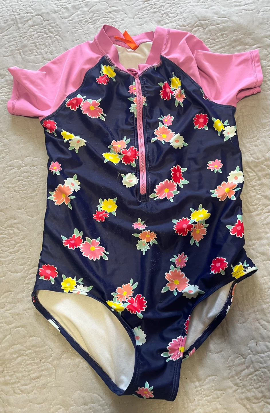 Kids' Floral Swimsuit - Size XL (14)