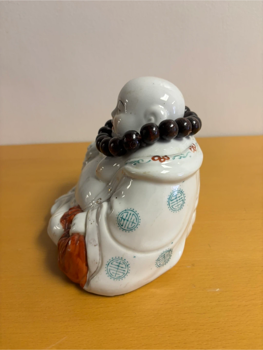 Porcelain Buddha Statue with Prayer Beads - photo 2