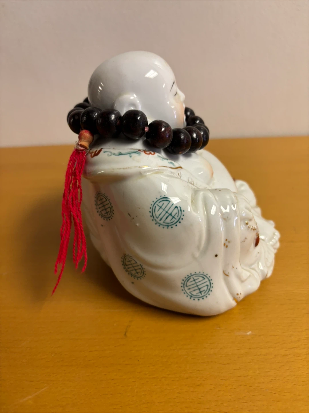 Porcelain Buddha Statue with Prayer Beads - photo 4