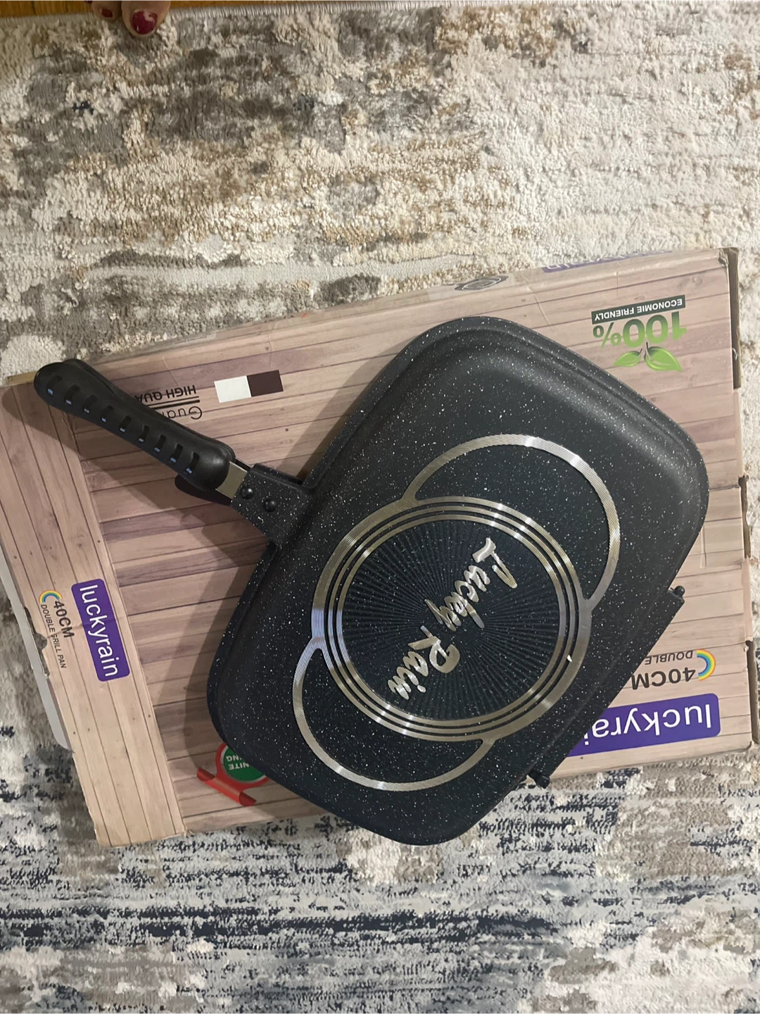 LuckyRain 40CM Double Grill Pan - New in Box! - photo 3