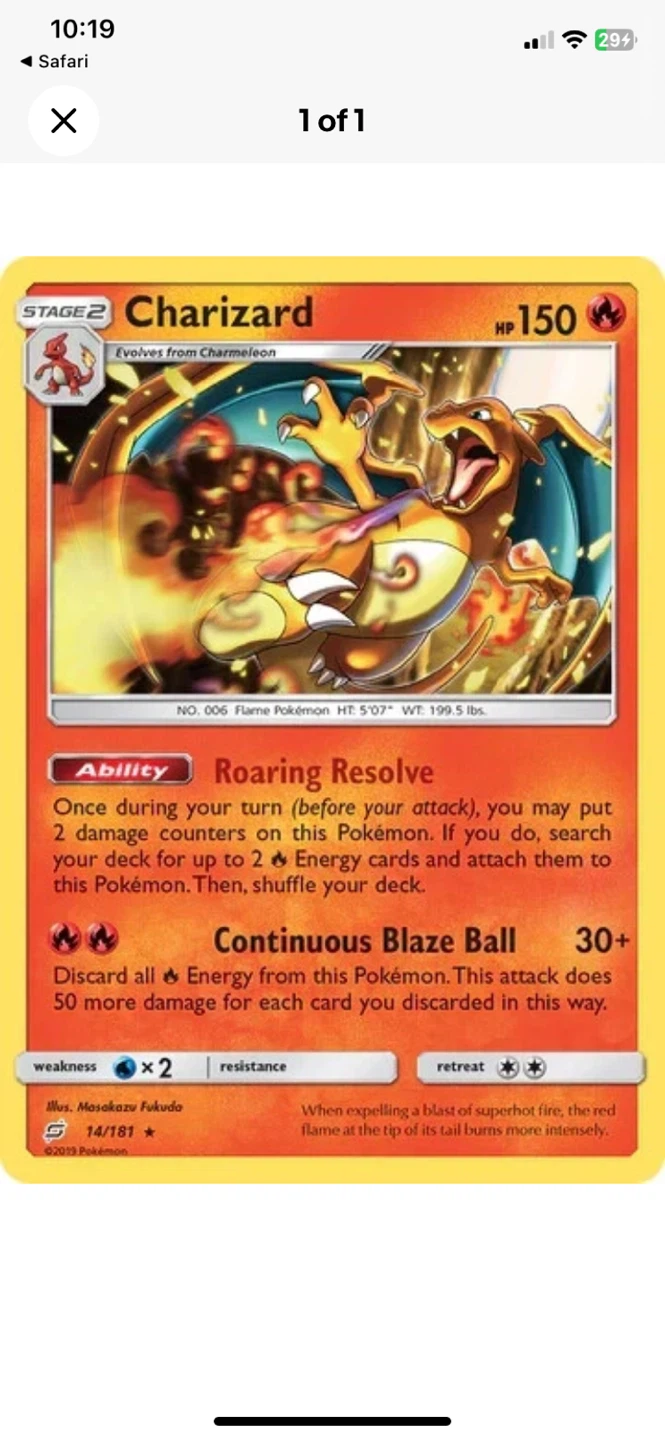 Charizard Pokemon Card