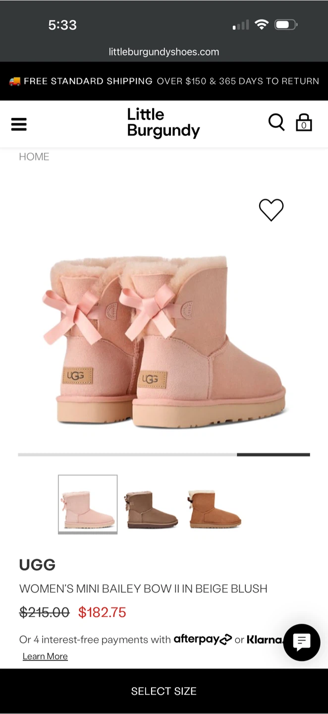 UGG Mini Bailey Bow II Boots - Size 38 - photo 4