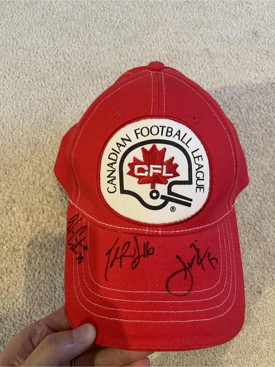 CFL Hat - Canadian Football League - Autographed