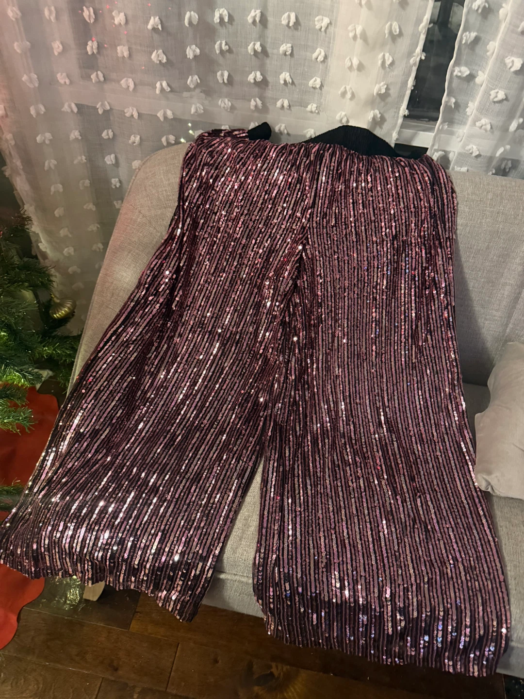Sequin Wide Leg Pants