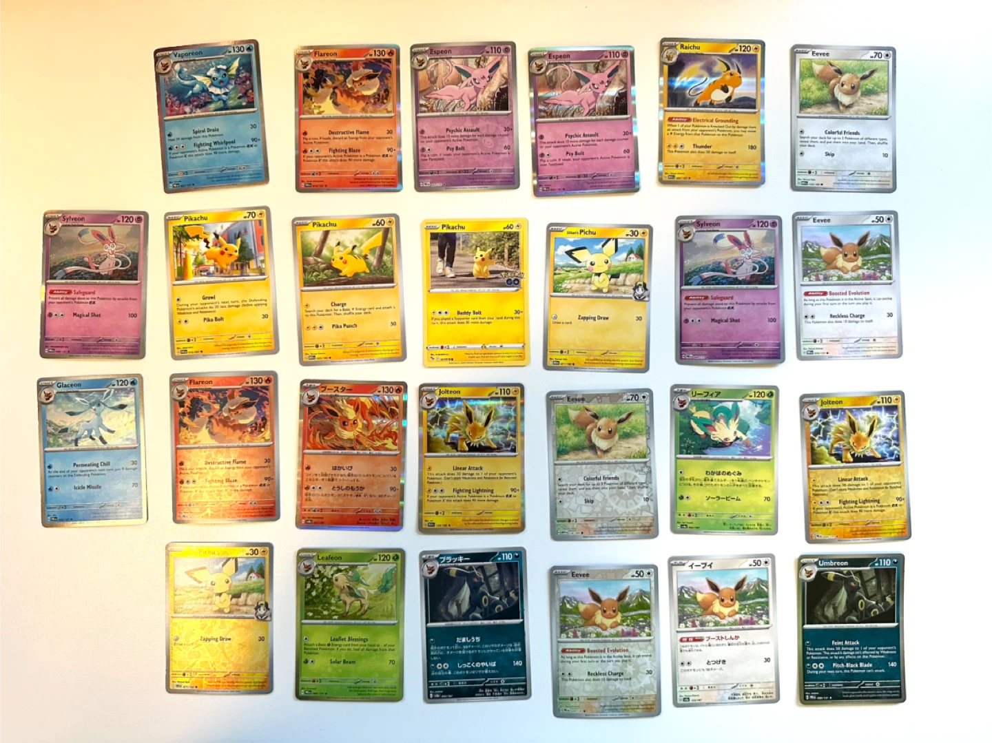 Pikachu and Eevee Cards