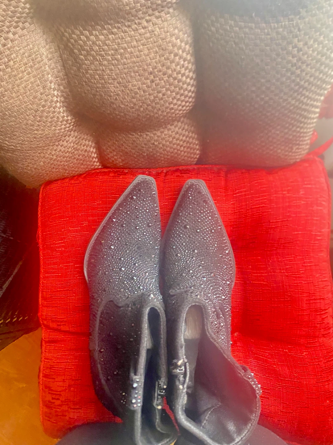 Rhinestone Ankle Boots