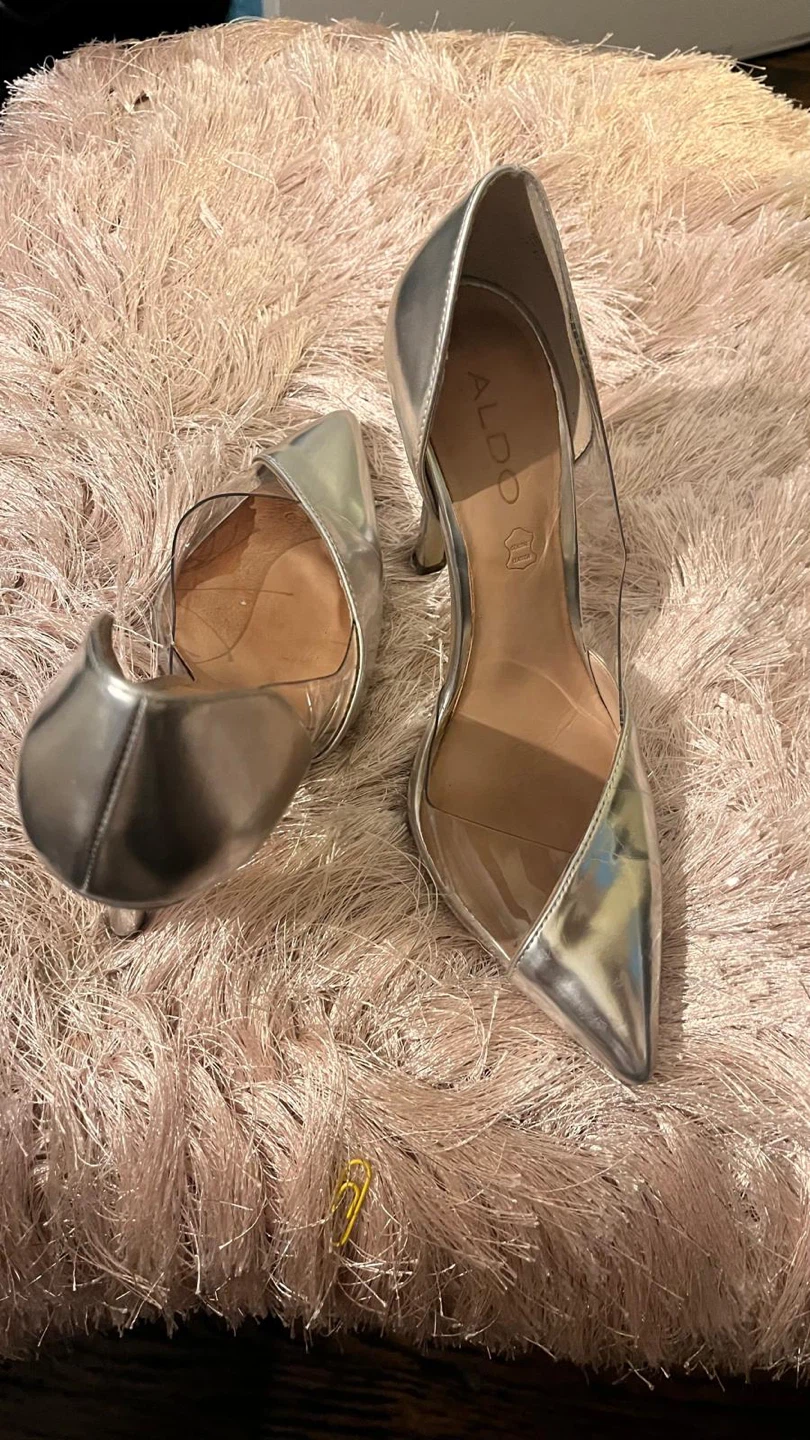 Aldo Silver Heels, Size Unknown - photo 3