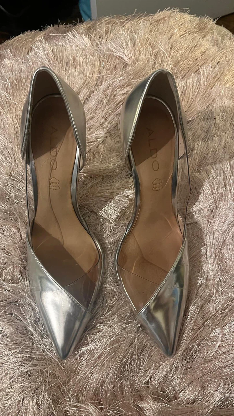 Aldo Silver Heels, Size Unknown