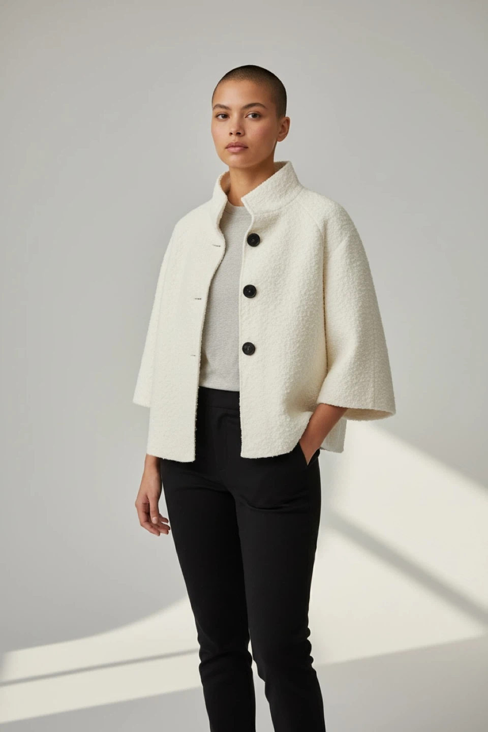 Cream Boucle Jacket